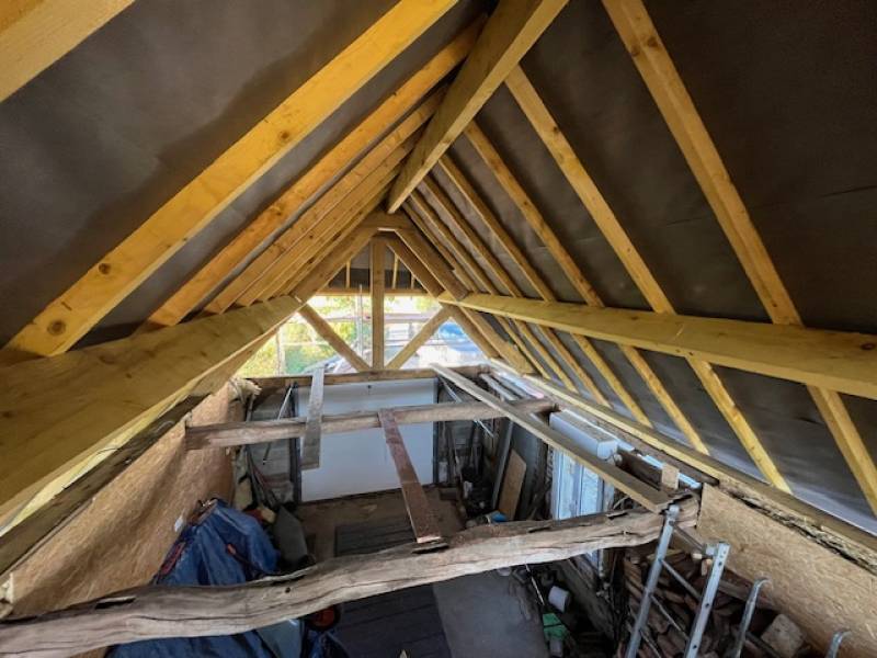 Rénovation de charpente et toiture à Bouville